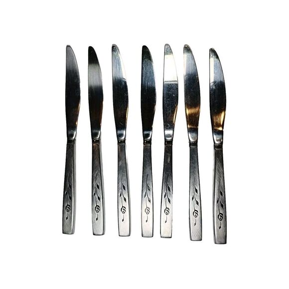 Oneida Oneidacraft Deluxe Lasting Rose 29 Forks Knives Spoons Stainless Flatware - Picture 12 of 15